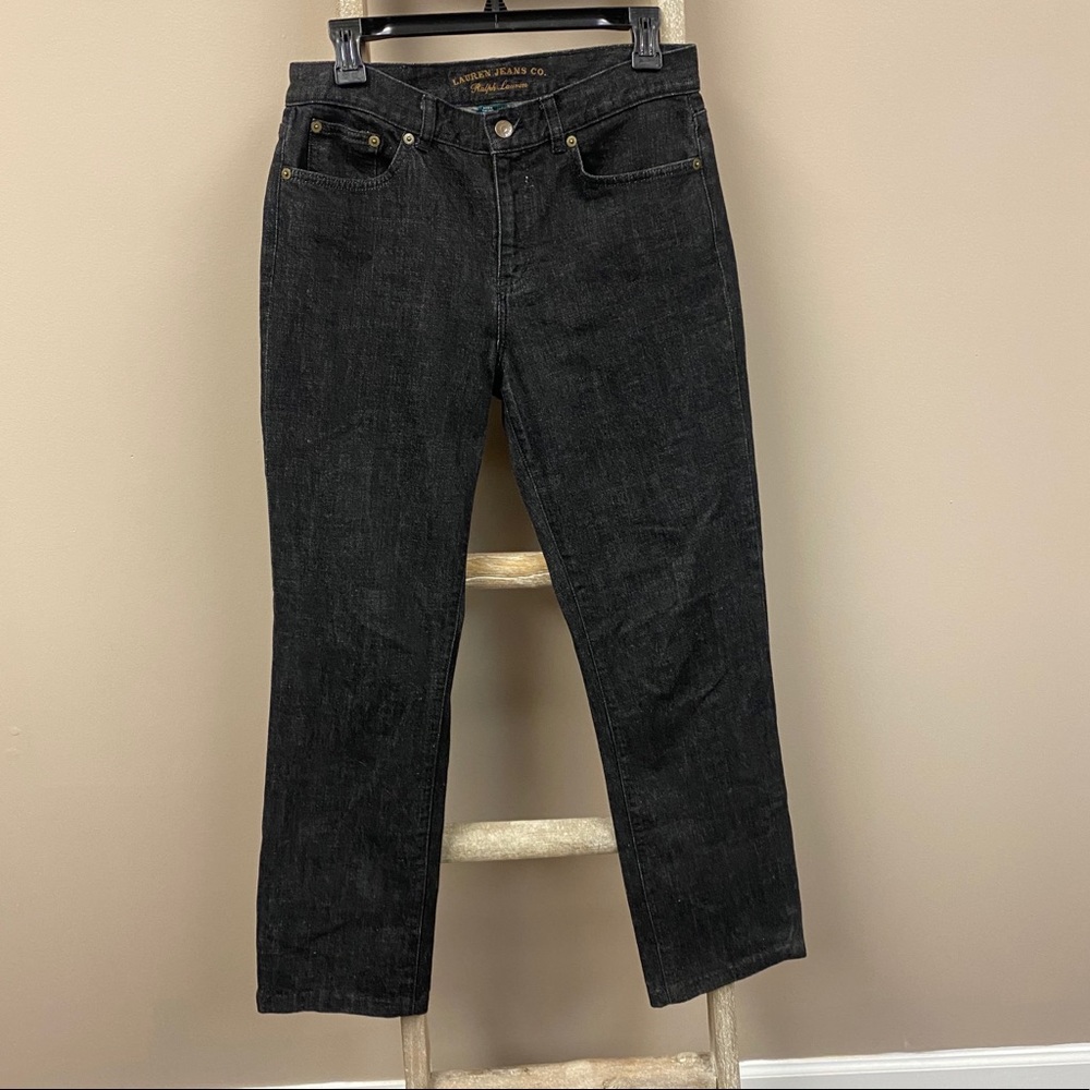 EUC Ralph Lauren dark denim classic straight jeans